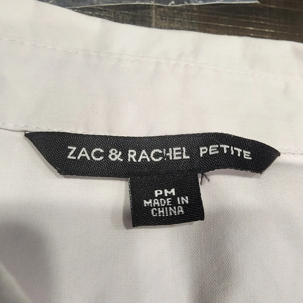 ZAC & RACHEL WHITE BUTTON-DOWN TOP - Picture 6 of 6